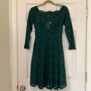 Emerald green dress